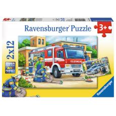 警察消防主题2x12块装拼图3+